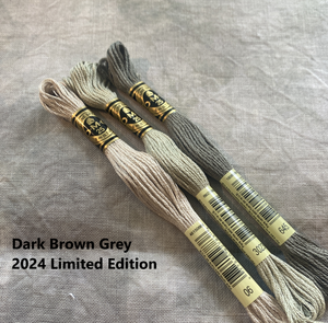 2024 Dark Brown Grey  - Hand Dyed Edinburgh Linen - 36 count