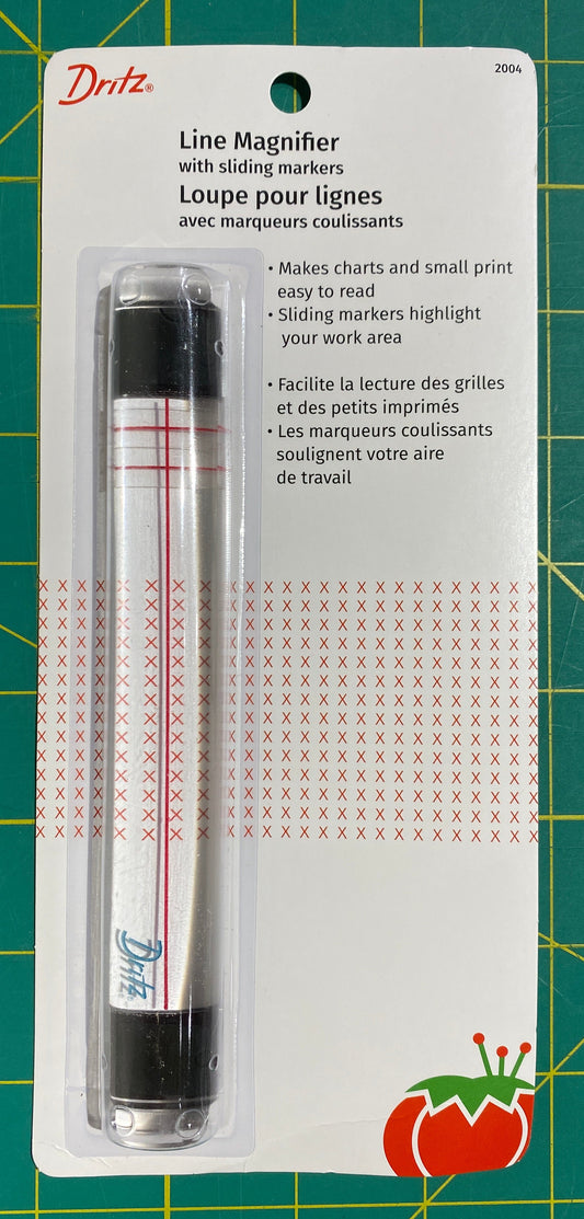 Magnetic Line Magnifier with Sliding Marker