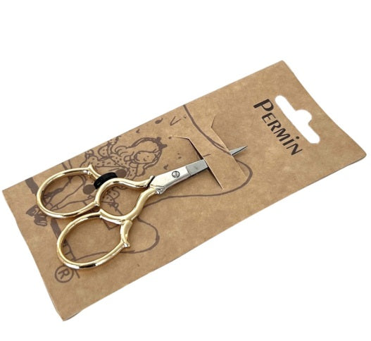 Gold handle embroidery Scissors - 3.5"