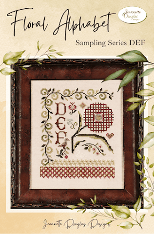 Floral Alphabet Sampling Series (DEF)