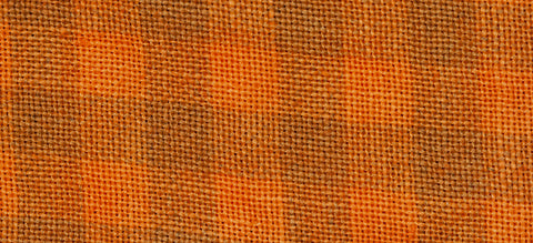 Pumpkin 2228 - Hand Dyed Gingham Linen - 28 count