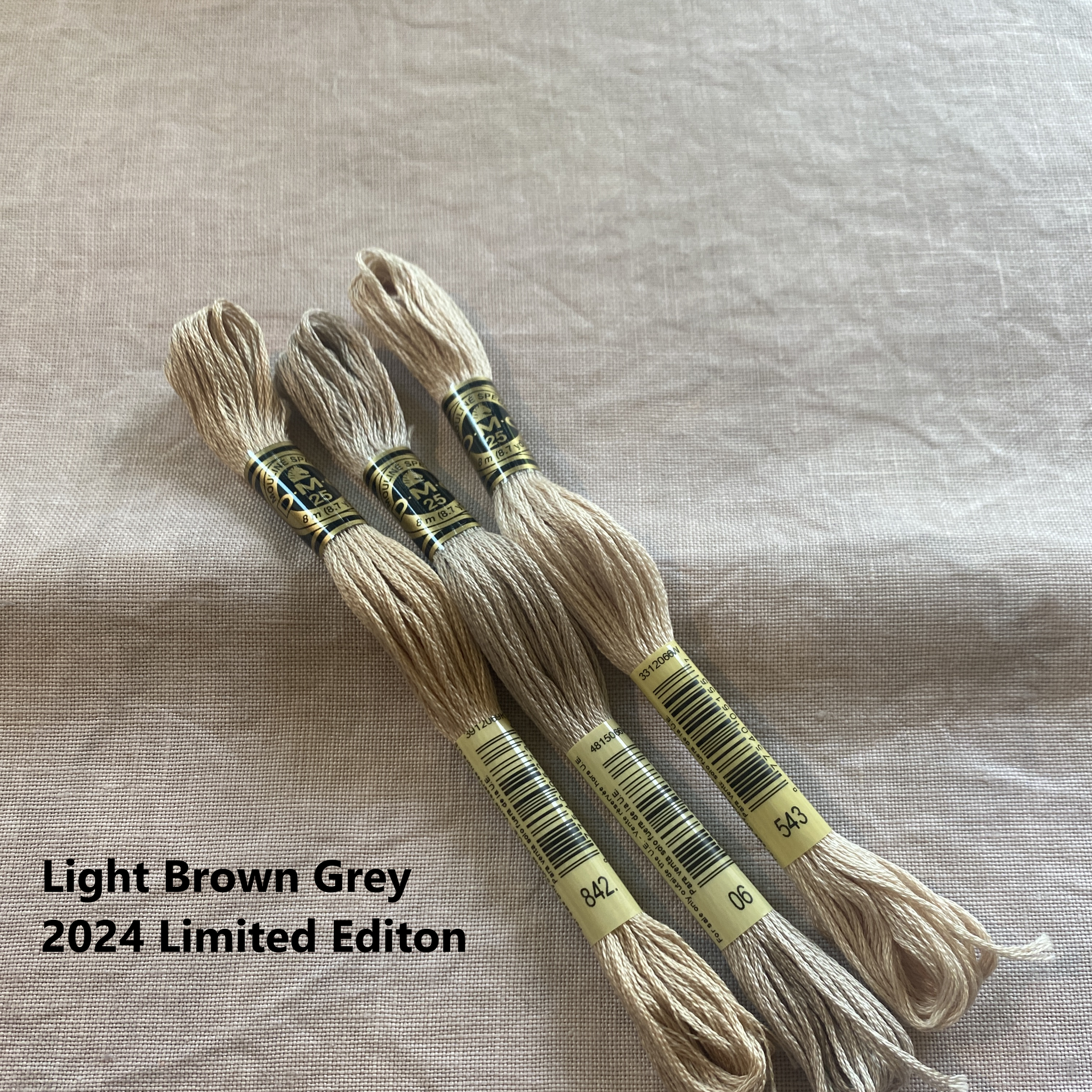 2024 Light Brown Grey - Hand Dyed Newcastle Linen - 40 count