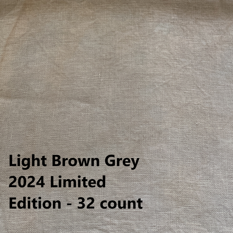 2024 Light Brown Grey - Hand Dyed Belfast Linen - 32 count