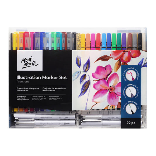 Premium Illustration Marker Set - 29 pieces