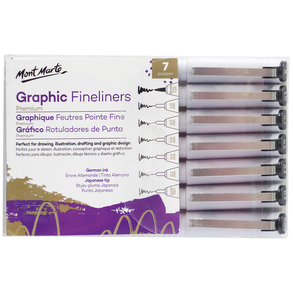 Graphic Fineliners Set - 7 pieces
