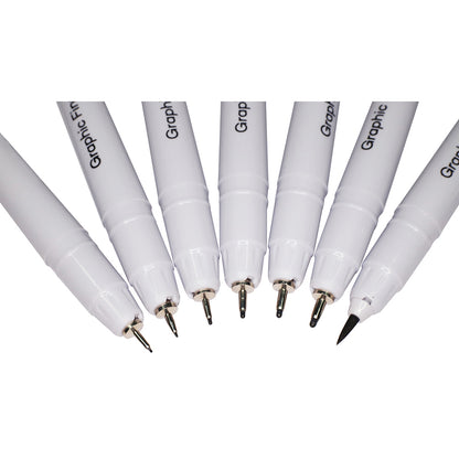 Graphic Fineliners Set - 7 pieces