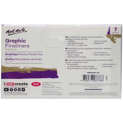 Graphic Fineliners Set - 7 pieces
