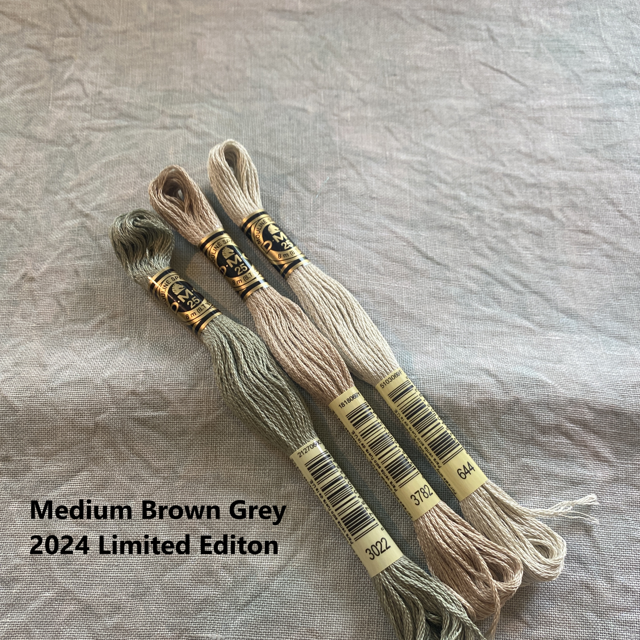 2024 Medium Brown Grey - Hand Dyed Newcastle Linen - 40 count