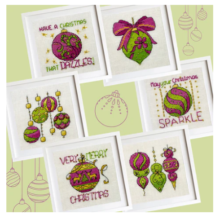 Raspberry & Lime mini patterns (set of 6)