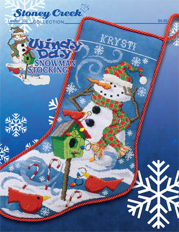 Windy Day Snowman Stocking - Leaflet 700