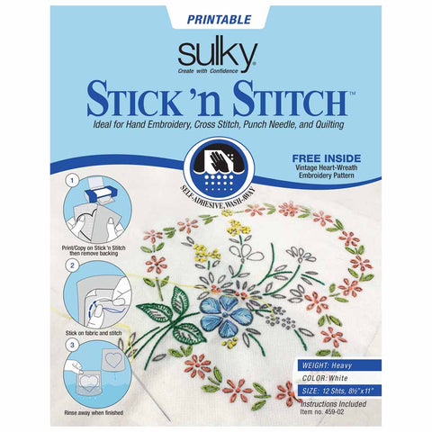 Stick ‘n Stitch- 12 sheets/package