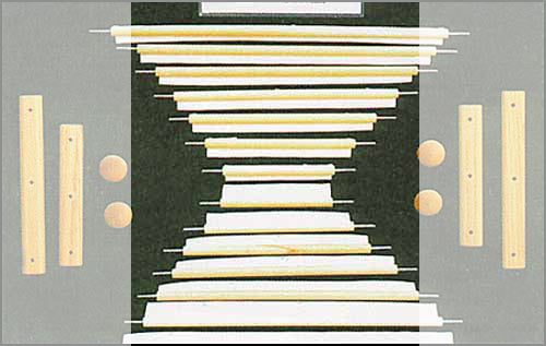 Scroll Rods: Hook & Loop (or Baste) System - Rods