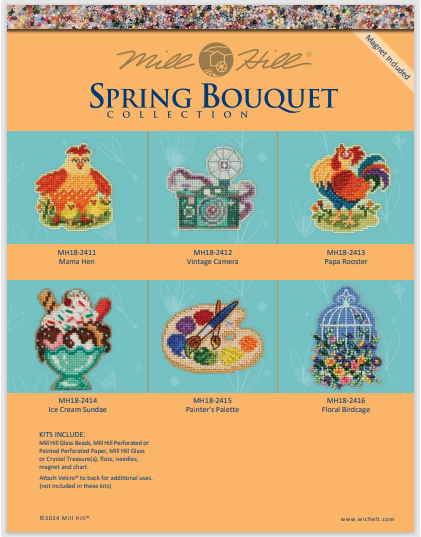 2024 Spring Bouquet Ornament Kits by Mill Hill