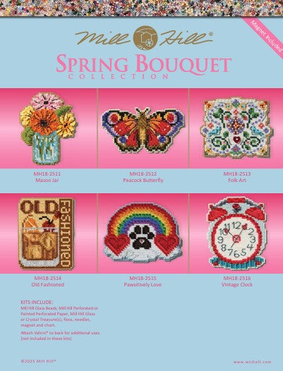 2025 Spring Bouquet Ornament Kits by Mill Hill