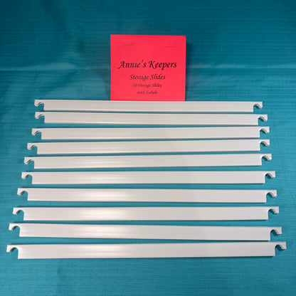 Storage Slides with Hooks - 10 units (No Thread Keepers)