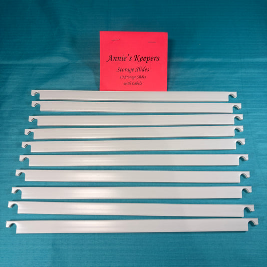 Storage Slides with Hooks - 10 units (No Thread Keepers)