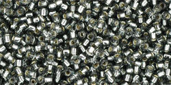 Silver-Lined Gray - Size 15/0 (Petite Seed Bead)