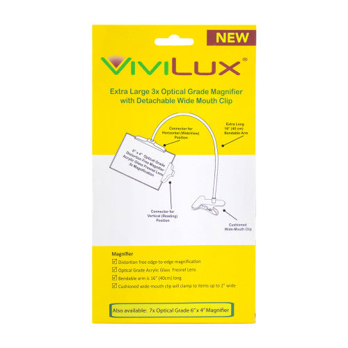 3X Magnifier 4"x6" - Clip On