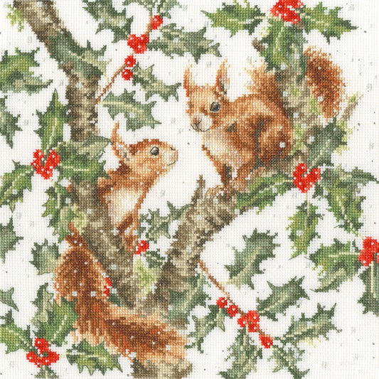 Under The Holly Boughs (Squirrels)