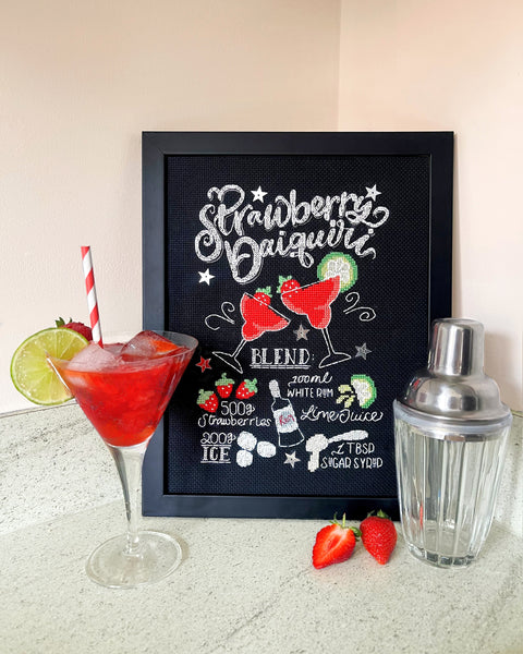 Strawberry Daiquiri: Chalkboard Recipes