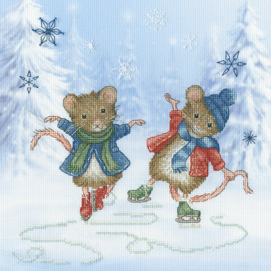 Festive Figure Skaters (Mice)