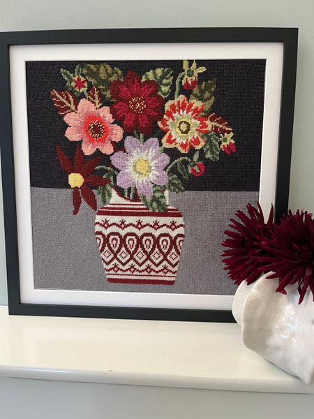 Burgundy Dahlia - Appleton Tapestry Kit