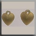 12075 -  Very Small Domed Heart Matte Gold
