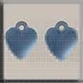 12076 -  Very Small Domed Heart Matte Lt Sapphire