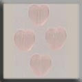 12086 - Small Channeled Heart Matte Rosaline