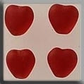 12088 - Medium Channeled Heart Matte Ruby