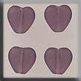 12091 - Medium Channeled Heart Matte Amethyst