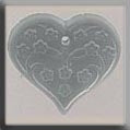 12183 - Medium Floral Emb. Heart Matte Crystal