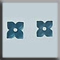 12187 - 4 Petal Flower Matte Aqua