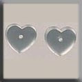 12238 - Petite Flat Heart Matte Crystal