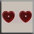 12239 - Petite Flat Heart Matte Ruby