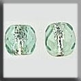 12249 - Round Cut lined BEAD Peridot/Silver