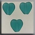 12276 - Channeled Heart Matte Emerald