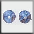 12278 - Round lined BEAD Goldstone Light Sapphire