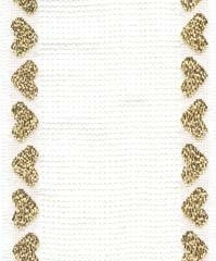 White (Gold Hearts) - Aida Banding 2.75" - 14 count