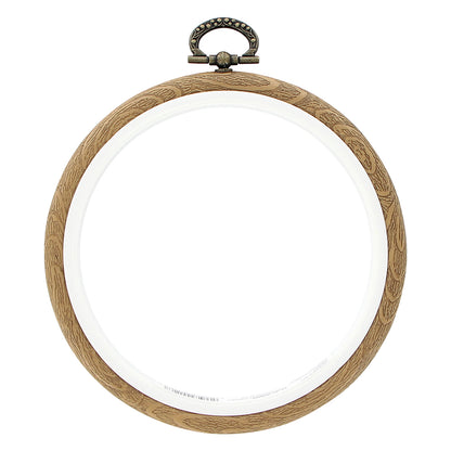 Embroidery Hoop - Plastic Round Woodgrain