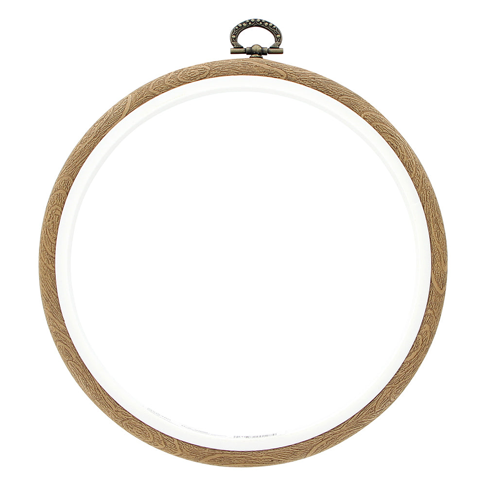 Embroidery Hoop - Plastic Round Woodgrain
