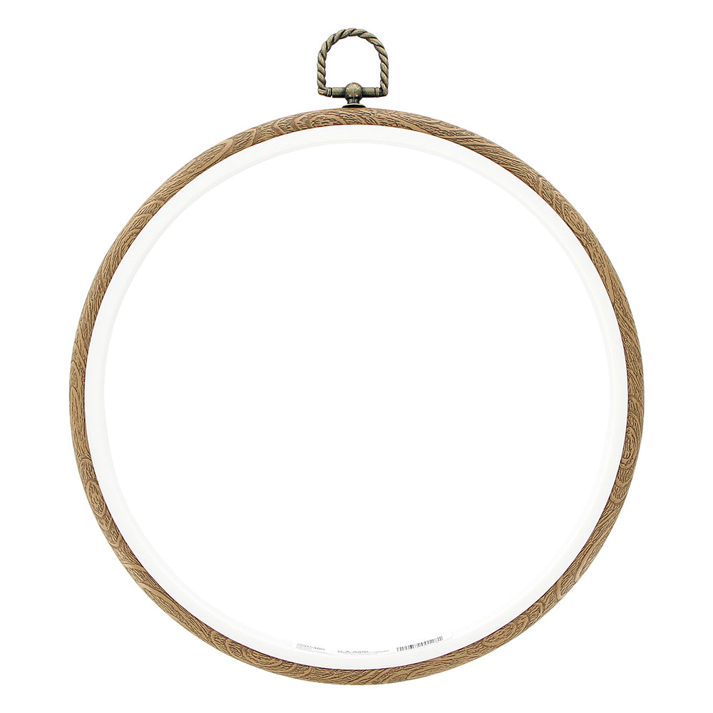 Embroidery Hoop - Plastic Round Woodgrain