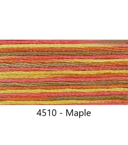 Embroidery Floss: Variegated Colours Group 3 (4500s) - Coloris