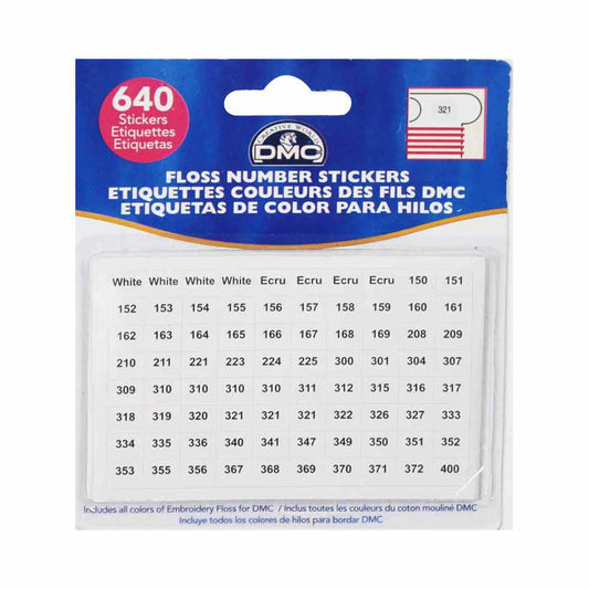DMC Number Stickers (Solid Colour DMC)