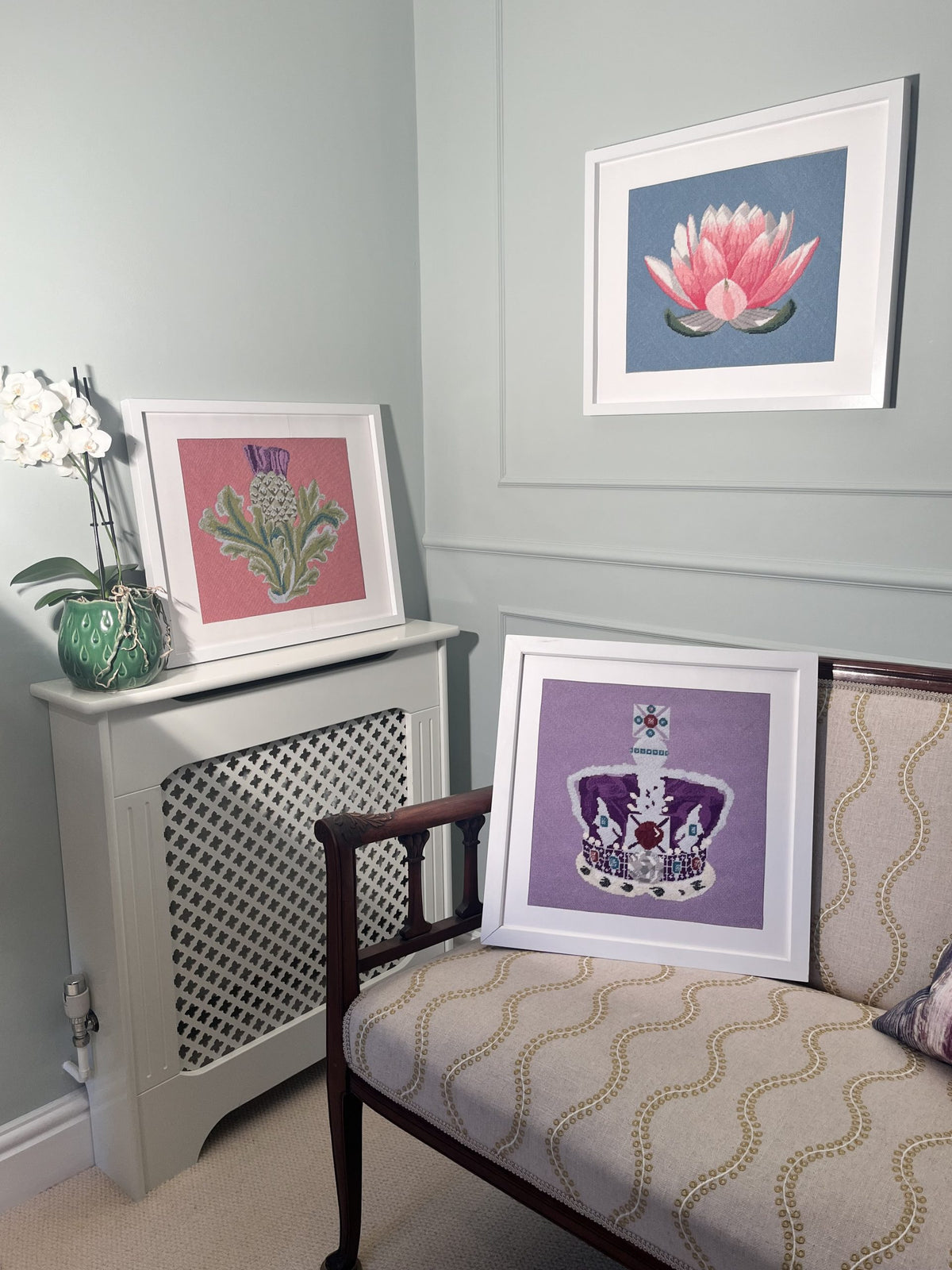 Scottish Thistle on Cream - Tapestry Kit