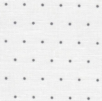 White (Grey Mini Dots) - Edinburgh Linen - 36 count