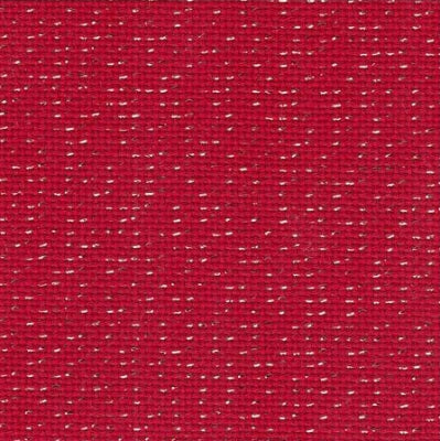 Red (Metallic Sparkle) - Lugana - 20 count (Transitioning Fabric Size)