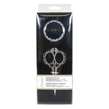 Embroidery Scissors 4 1/2" and Tape Measure - Gift Set
