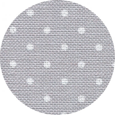 Grey Petit Point (White Dots) - Belfast Linen - 32 count