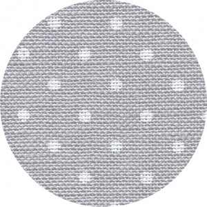 Grey Petit Point (White Dots) - Belfast Linen - 32 count